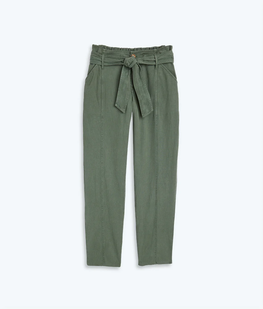 The Timeless Slim Tie-Waist Pant - Olive
