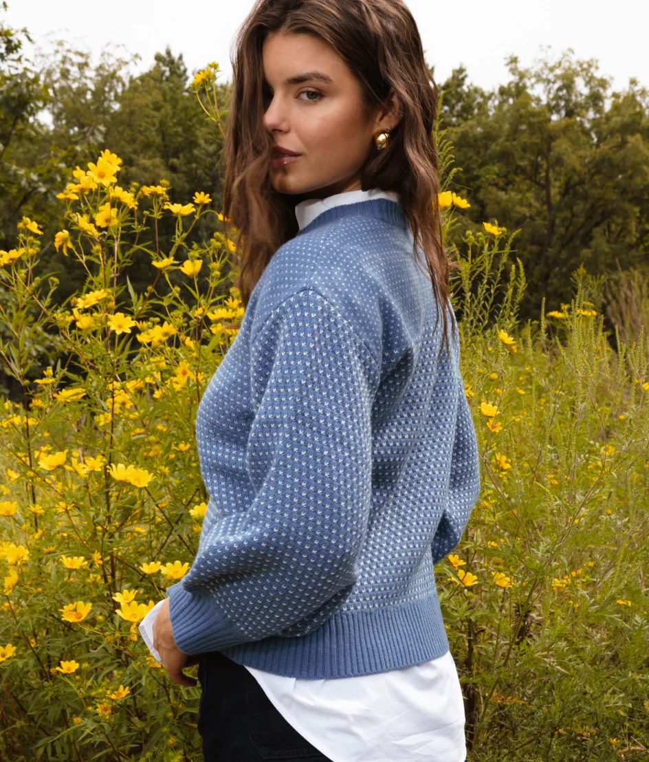 The Luxe Cashmere Blend Mix Stitch Sweater - Admiral & Dune
