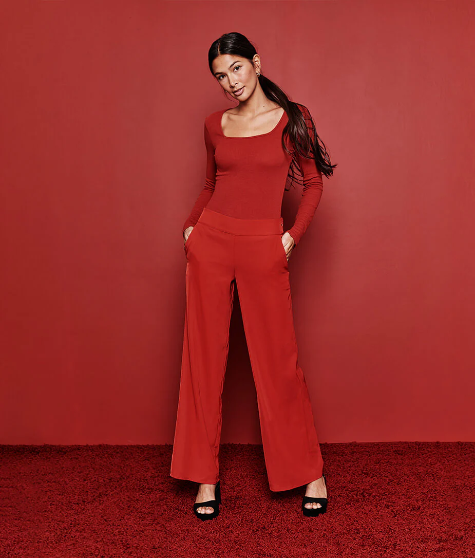 The Extra Soft Square Neck Day to Night Bodysuit - Lava