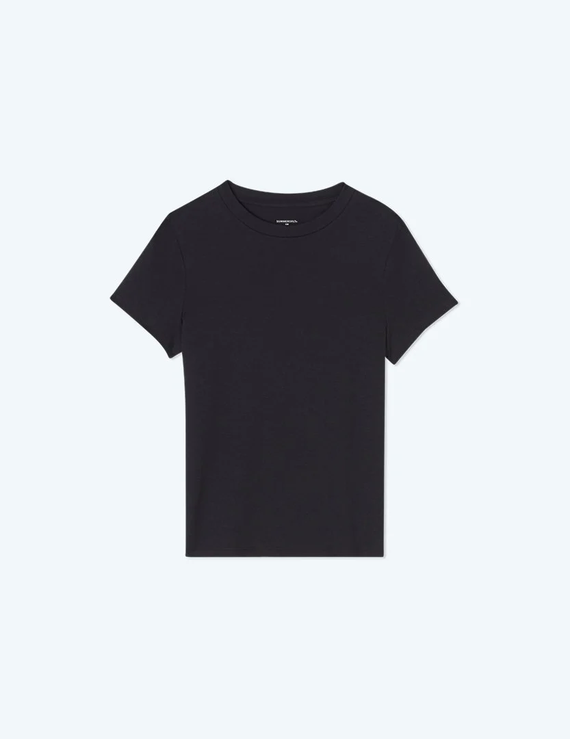 The Luxe Pima Fitted Tee - Sea Urchin