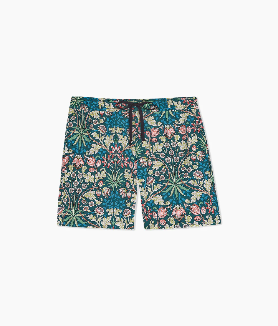 The Men's Swim Short - Hyacinth in Sunburst & Teal