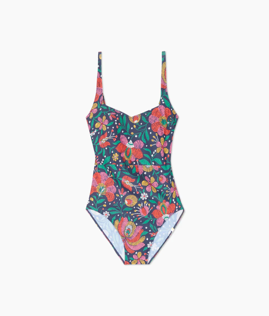 The Seascape Sweetheart One Piece - Super Bloom