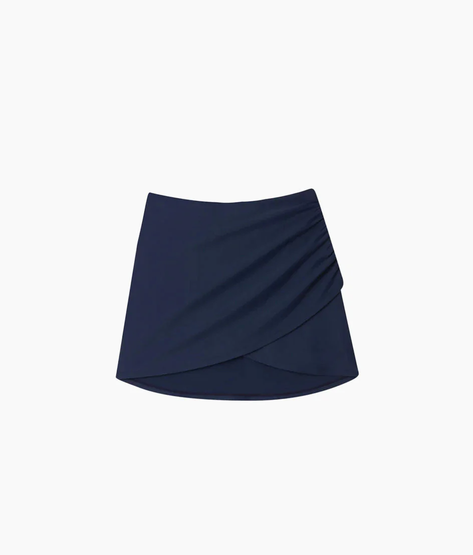 The Ruched Swim Skirt - Deep Sea