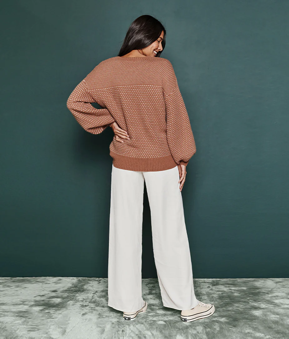 The Perfect Wide Leg Pant - White Sand