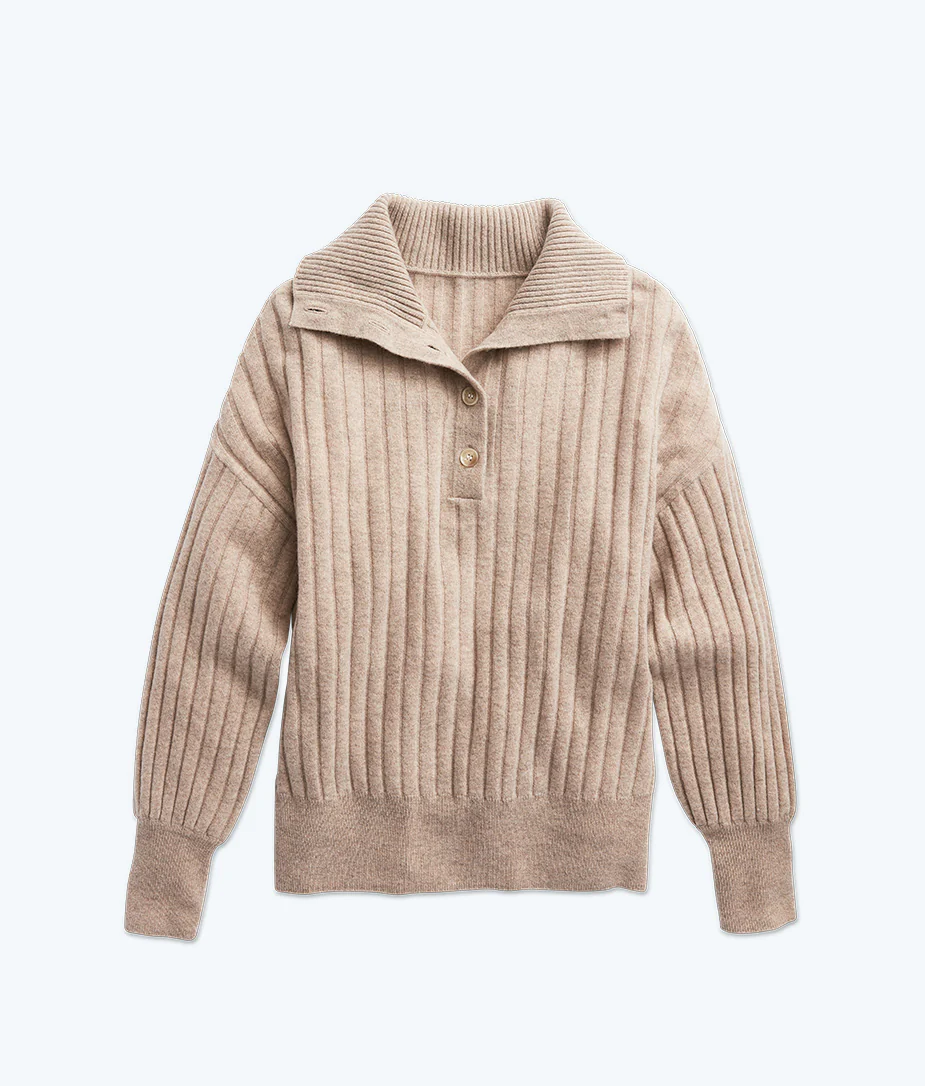 3513-The-Coziest-Cashmere-Blend-Ribbed-Half-Button-Sweater-Toffee-4.webp The Coziest Cashmere Blend Ribbed Half-Button Sweater - Toffee