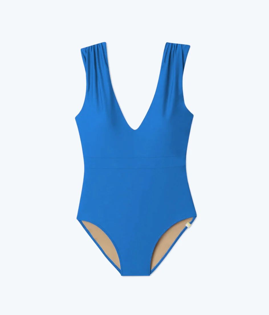 The Ruched Backflip - Azure