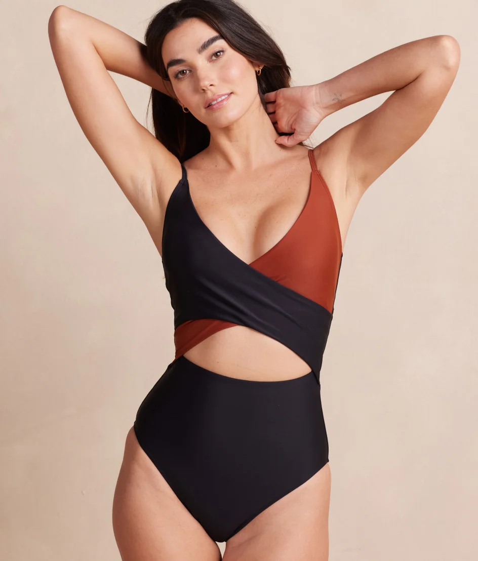 The Sea Breeze Cutout One-Piece - Amber & Sea Urchin