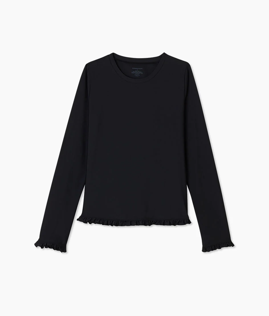 The Waterside Ruffle Rash Guard - Sea Urchin