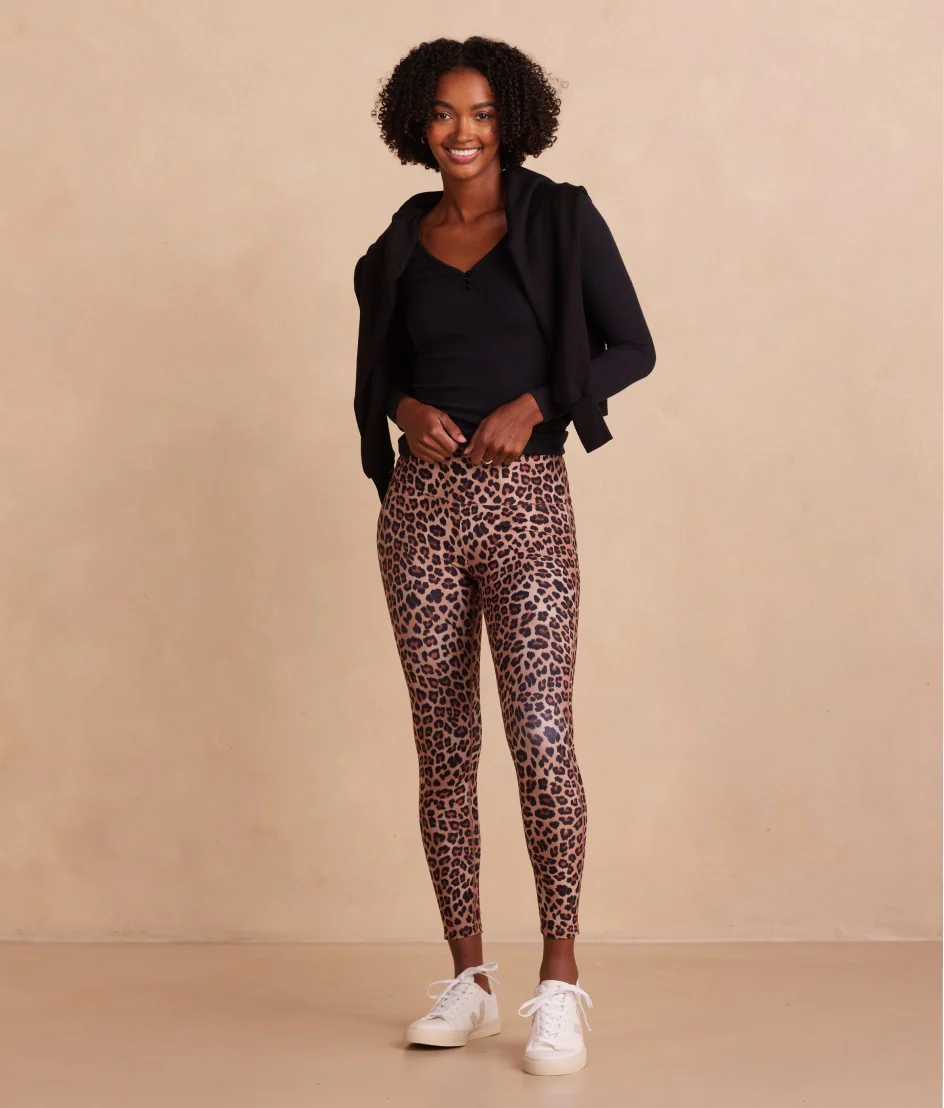 The Do-It-All High Rise 7/8 Leggings - Terracotta Leopard