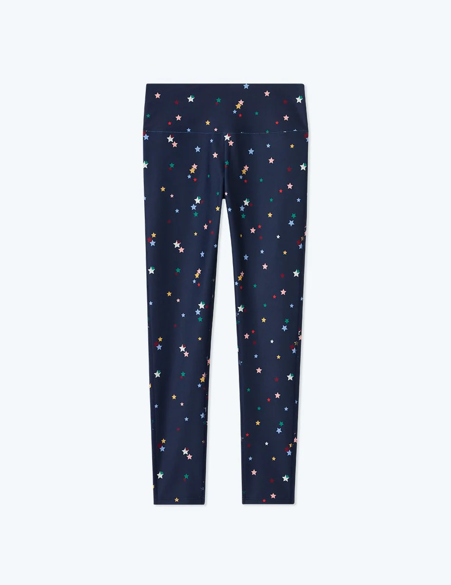 The Do-It-All High Rise 7/8 Leggings - Small Scatter Stars in Deep Sea