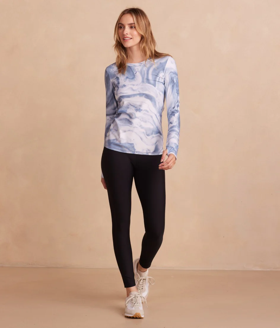 The Long Sleeve Pullover - Slate Marble