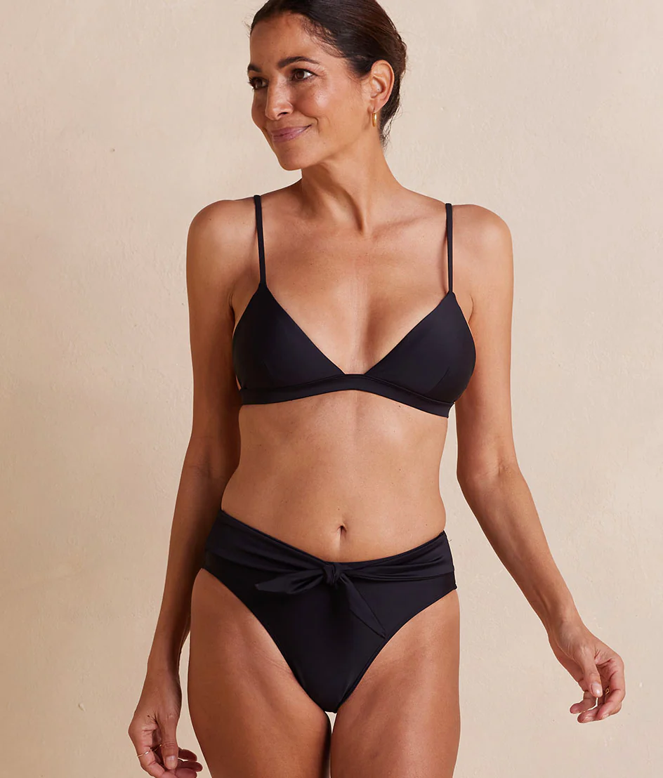 The Tie Belt High Leg Mid Rise Bottom - Sea Urchin