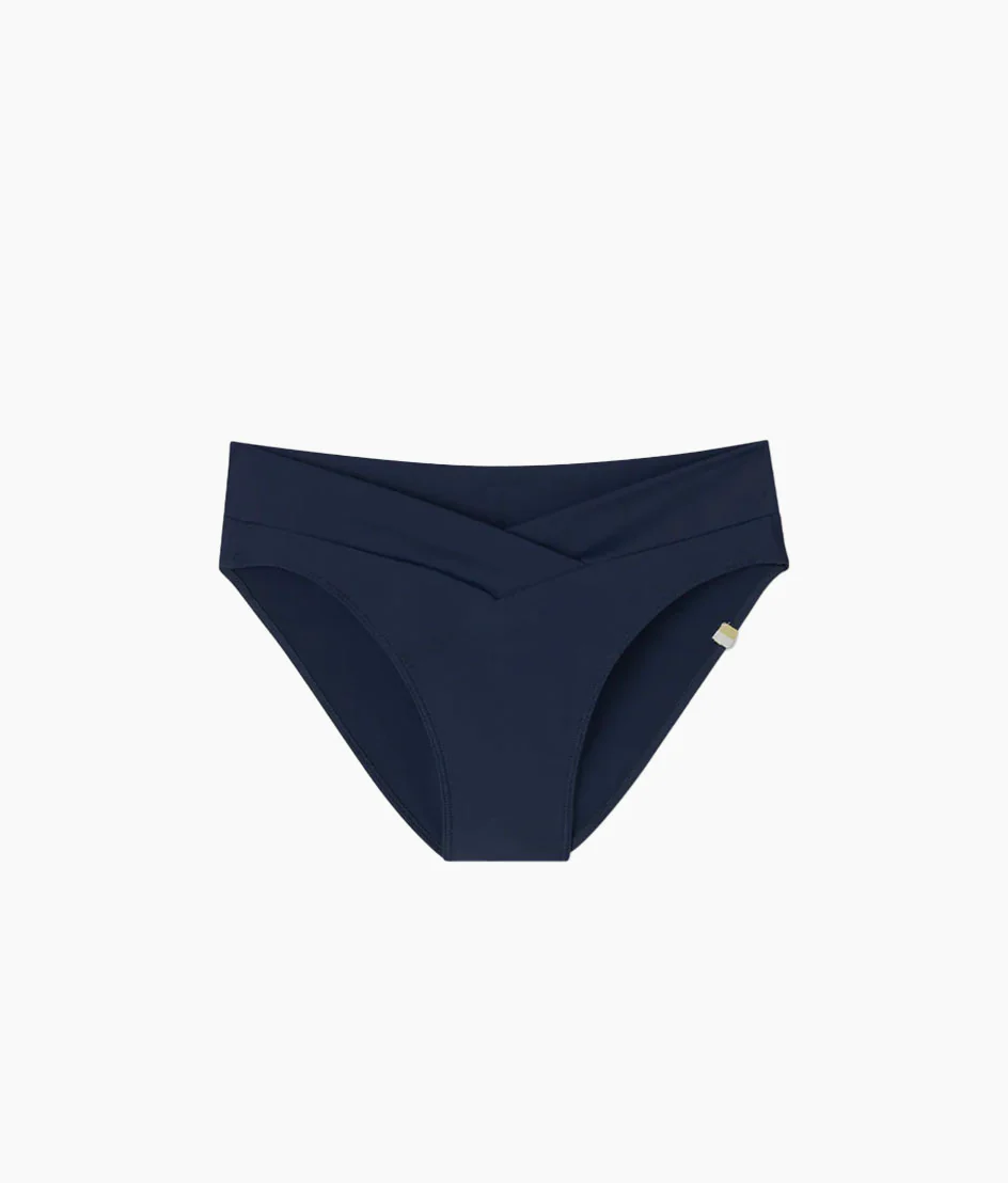 The V-Front Low Rise Bikini Bottom - Deep Sea