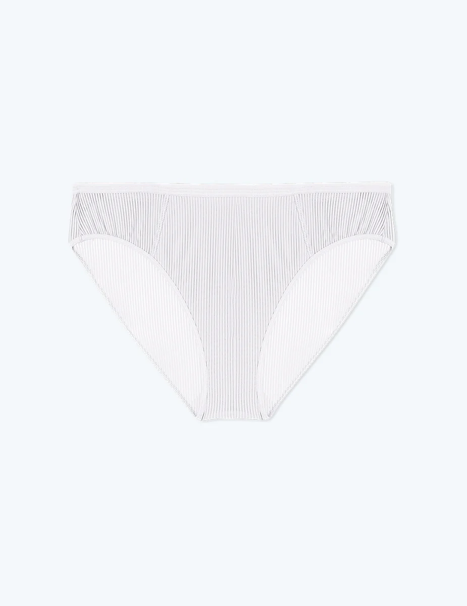 The Feel Free High Rise Brief Underwear - White Sand