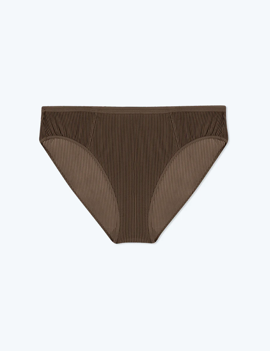 The Feel Free High Rise Brief Underwear - Clay