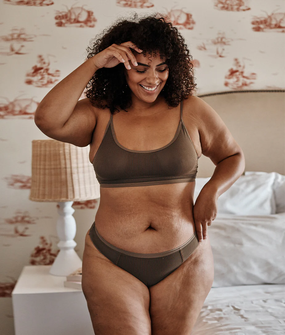 The Feel Free High Rise Brief Underwear - Clay