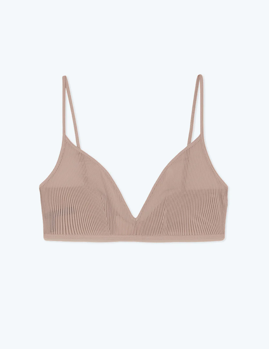 The Feel Free Adjustable Triangle Bralette - Latte