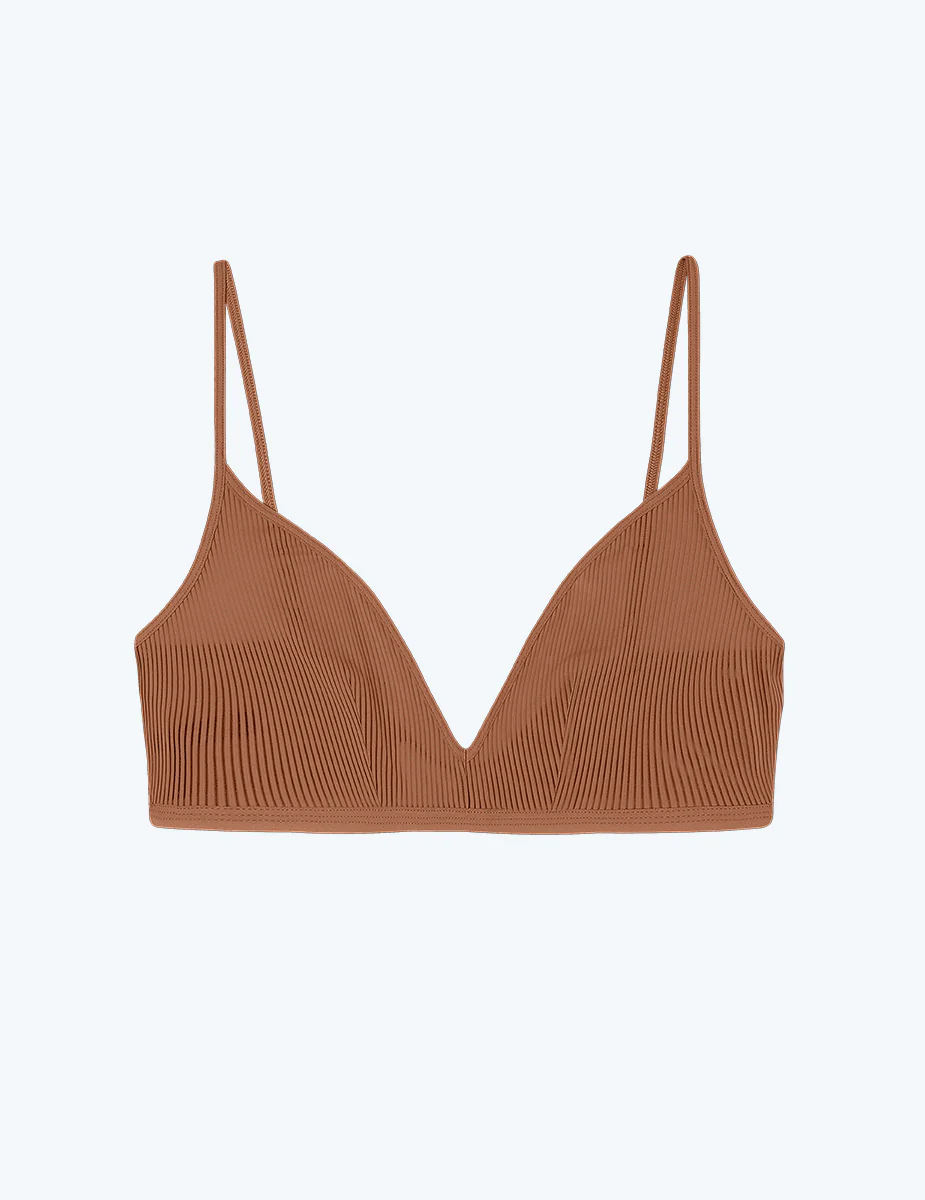 The Feel Free Adjustable Triangle Bralette - Praline