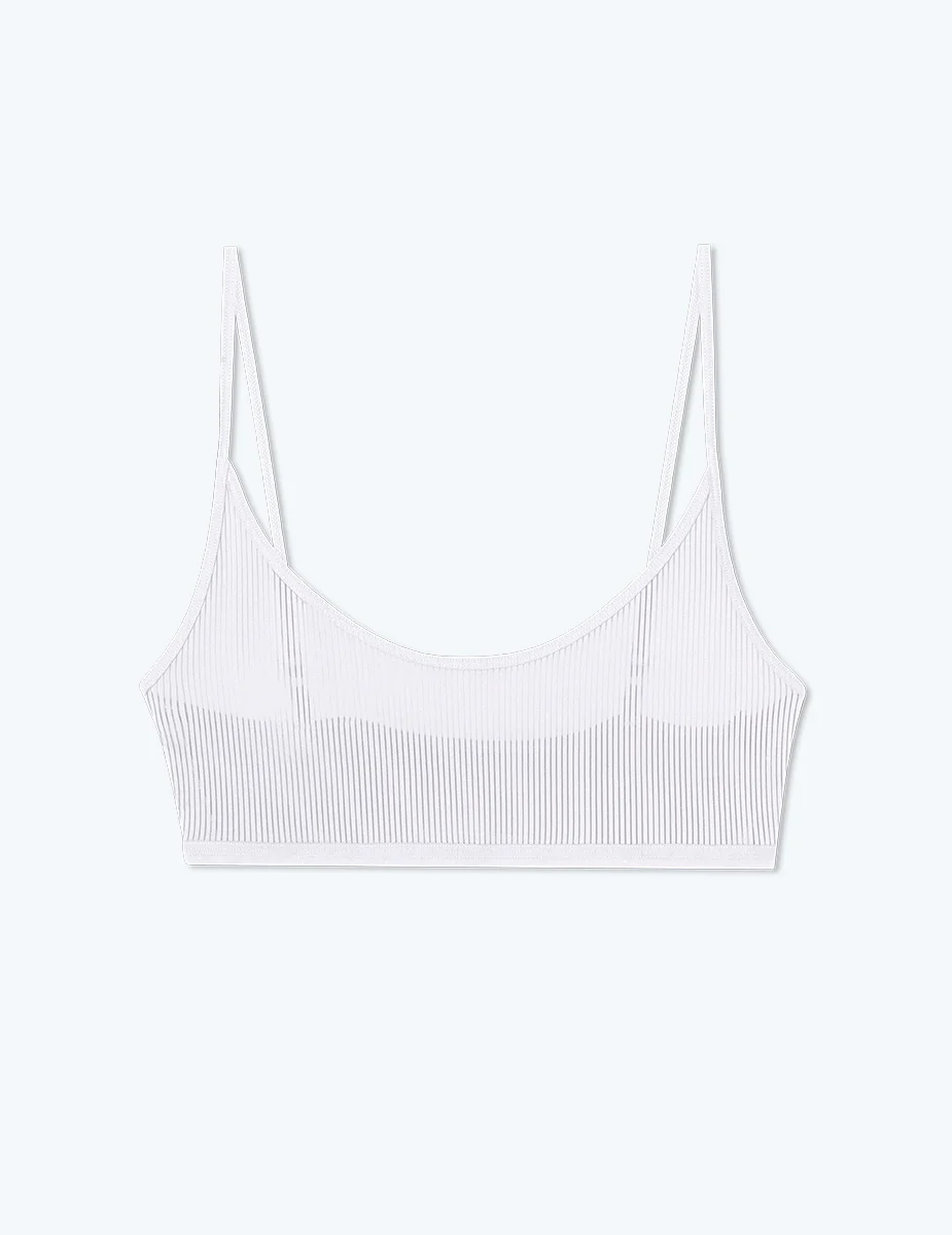 The Feel Free Adjustable Bralette - White Sand