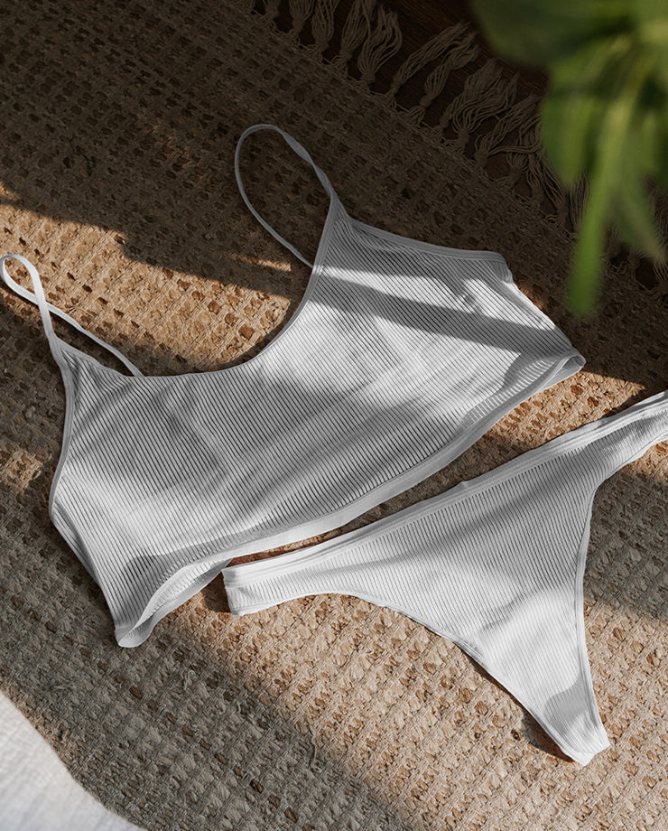 The Feel Free Adjustable Bralette - White Sand