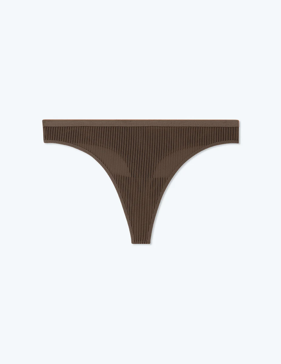 The Feel Free Thong Underwear - Clay