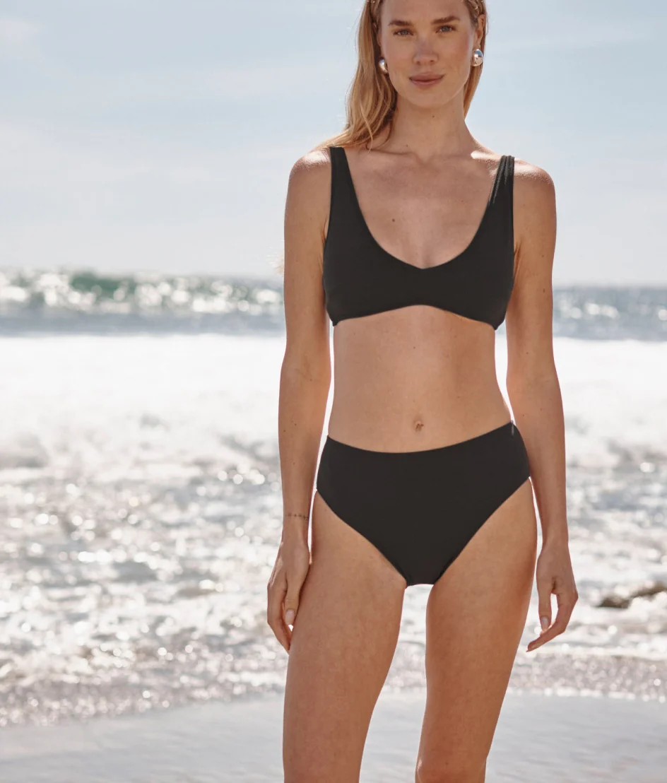 The LuxeCrinkle High Leg High Rise Bottom - Sea Urchin