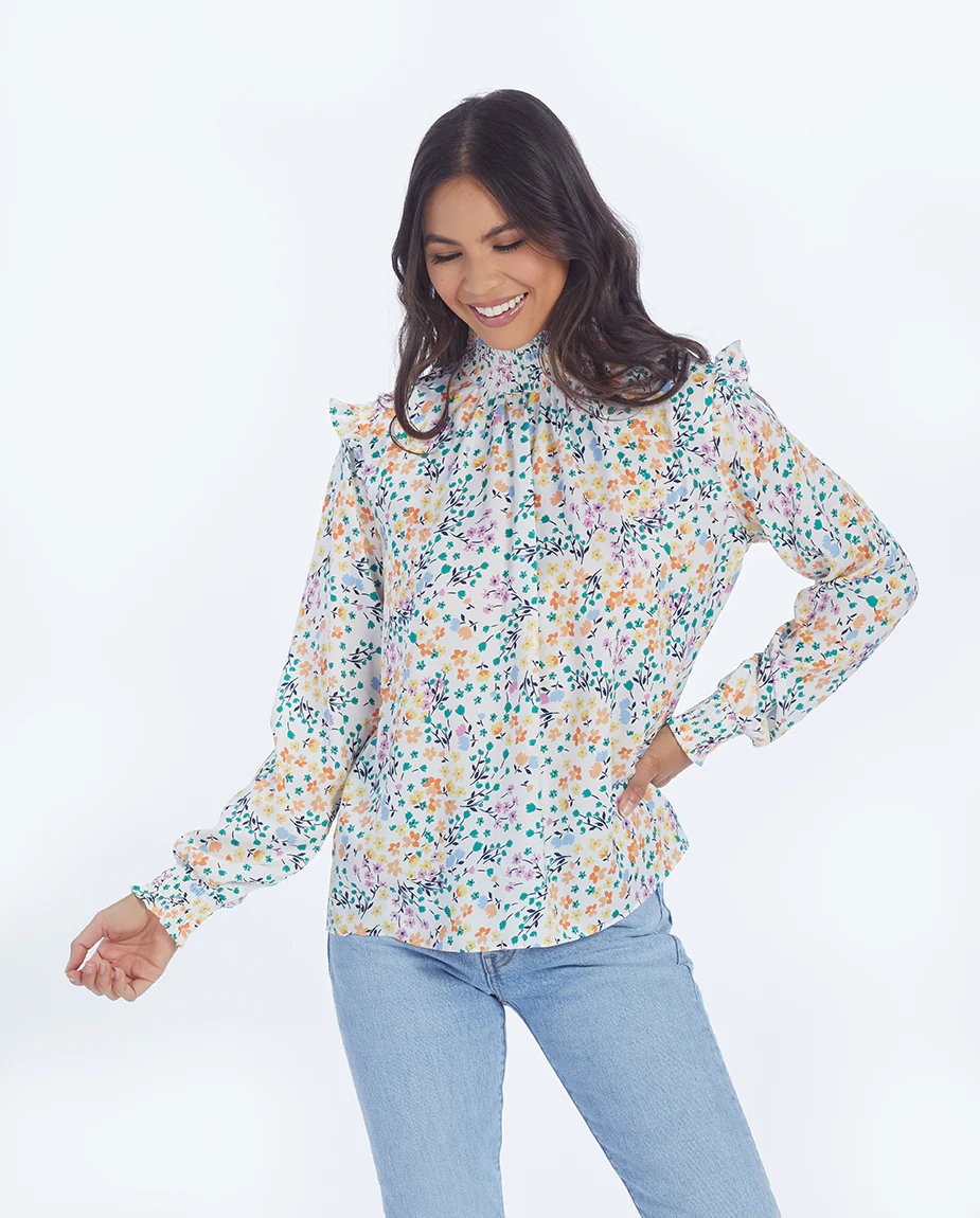 The Silky Mock Neck Blouse - Main