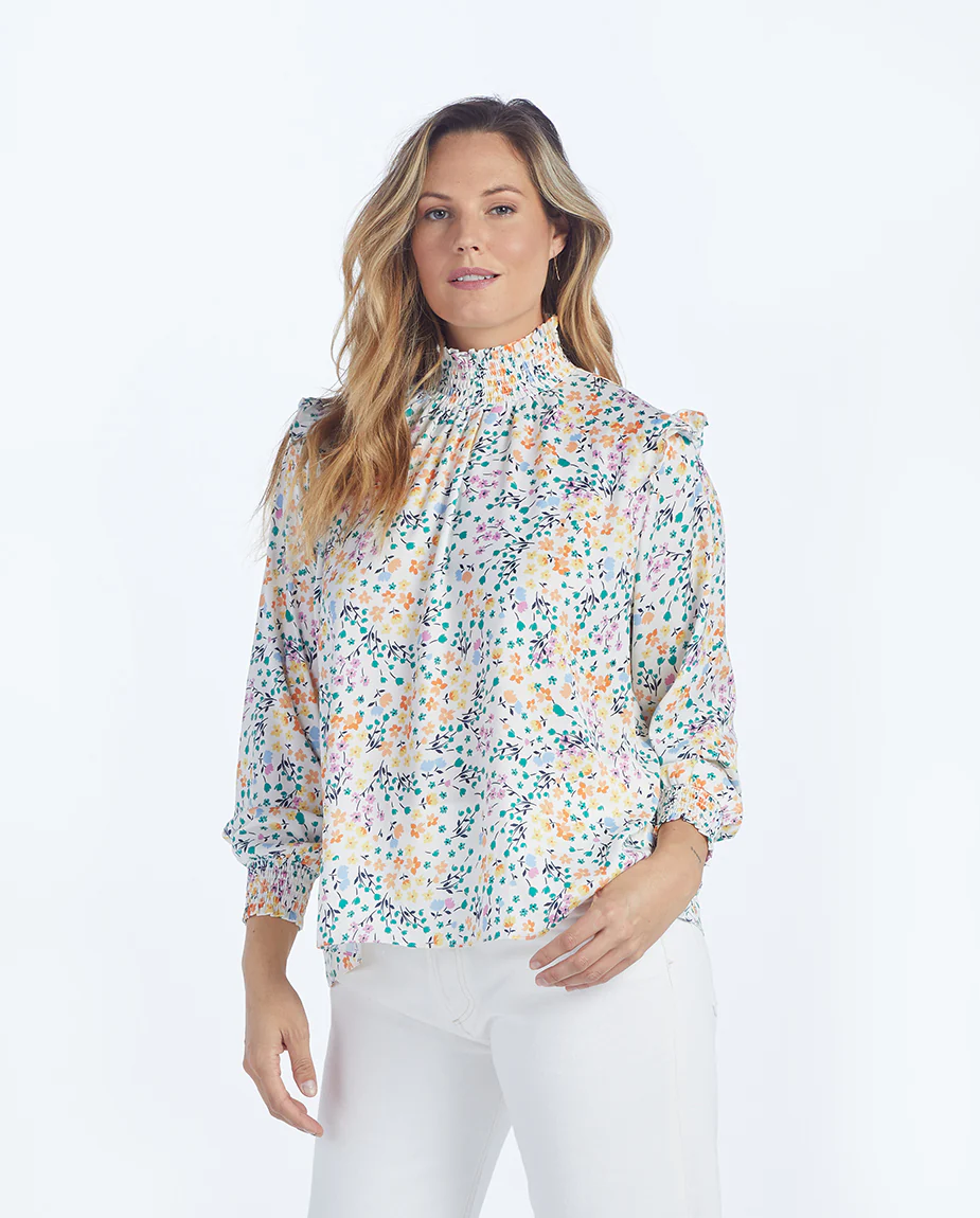 The Silky Mock Neck Blouse - Main