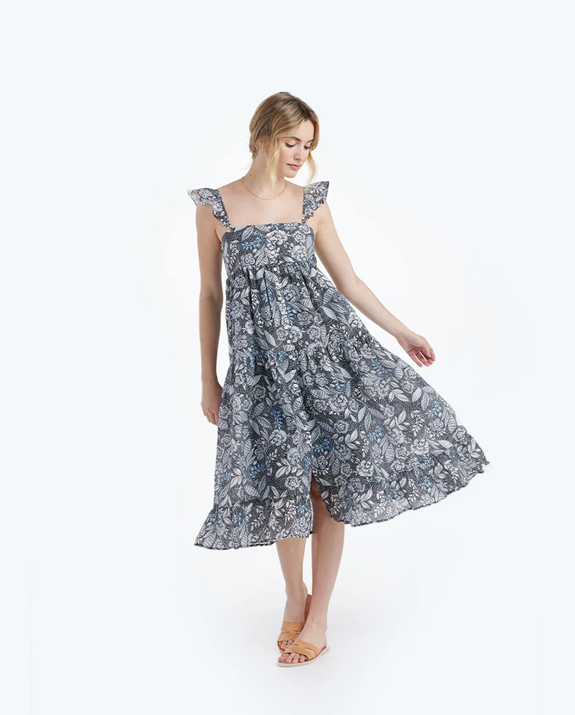 The Tiered Ruffle Midi Dress - Main