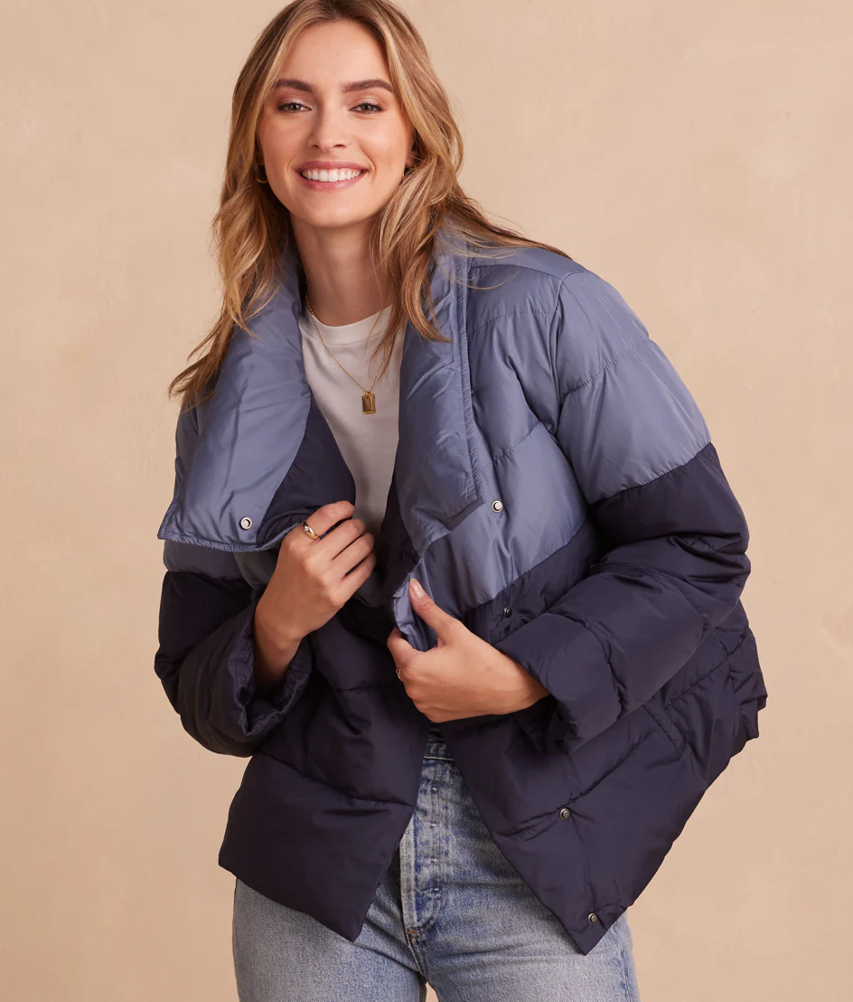 The Colorblock Eco Puffer Jacket - Main
