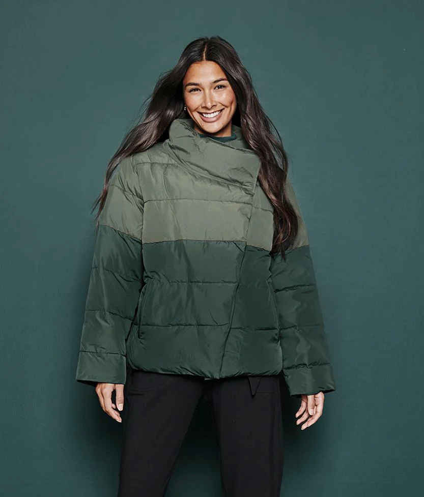 The Colorblock Eco Puffer Jacket - Main