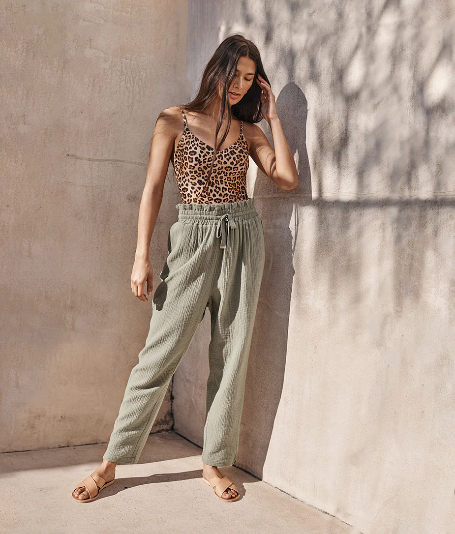 The Going Places Gauze Drawstring Pant - Main