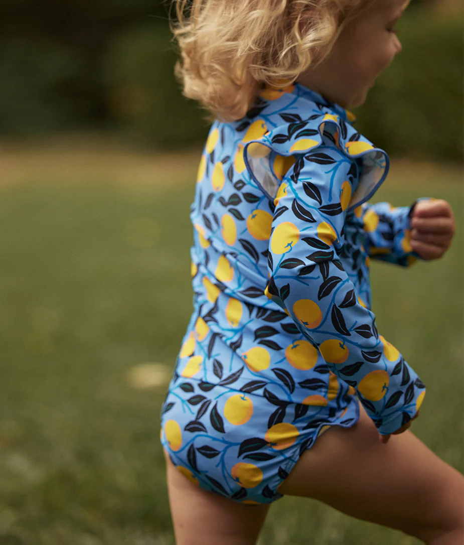 The Girls' Ruffle Rash Guard Tankini Set - Main