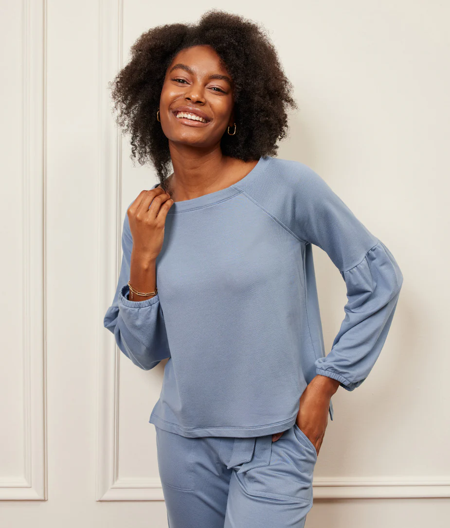 The Softest French Terry Boatneck Pullover - Main