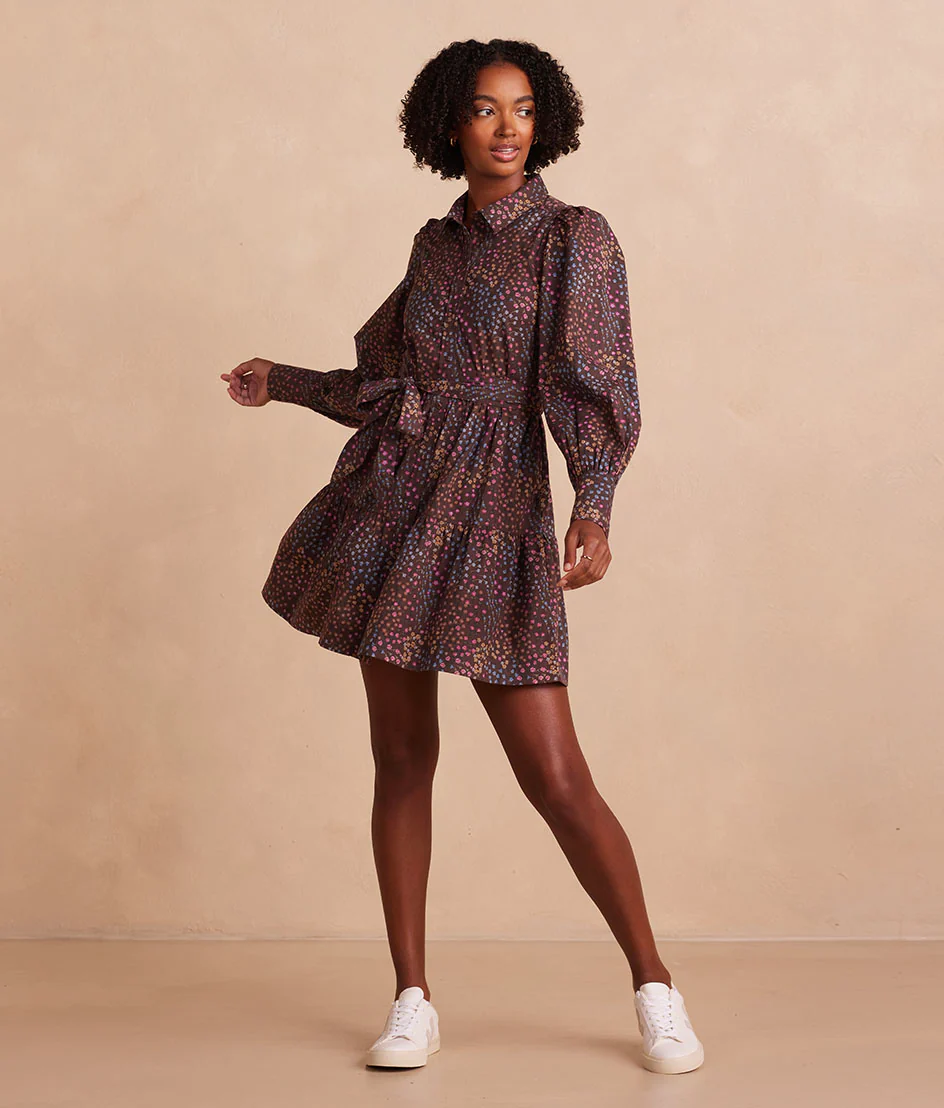 The Countryside Poplin Tiered Shirtdress - Main