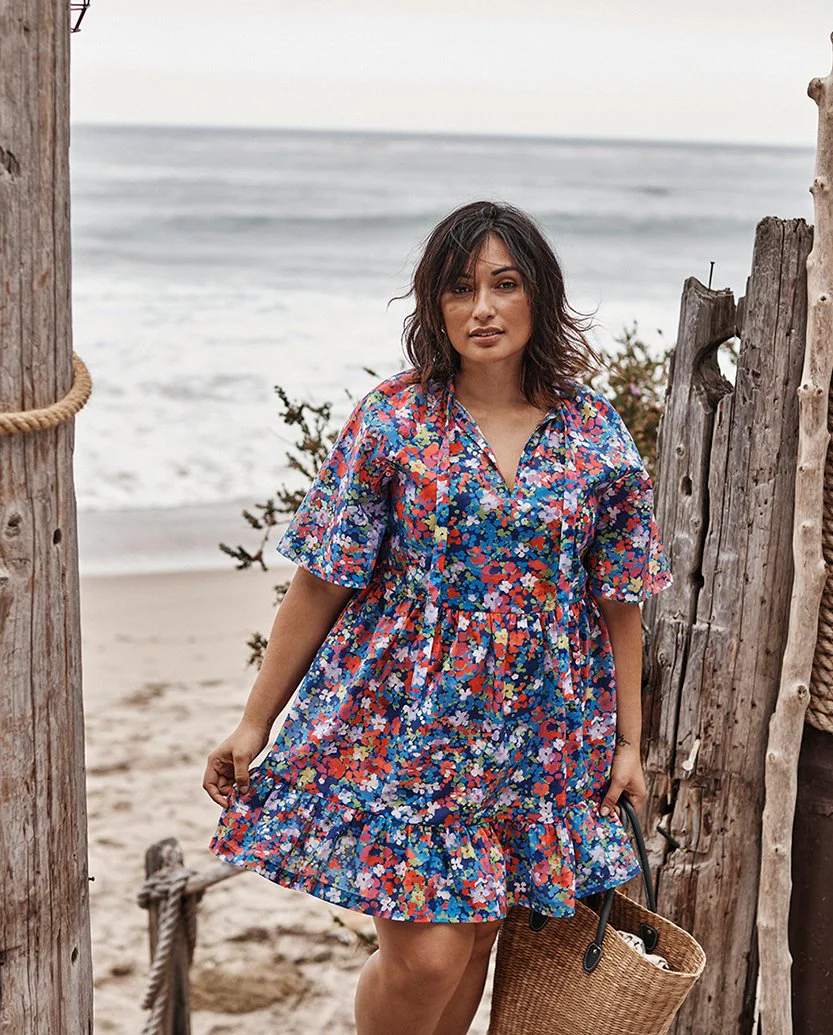 The Tie Neck Tiered Dress - Main