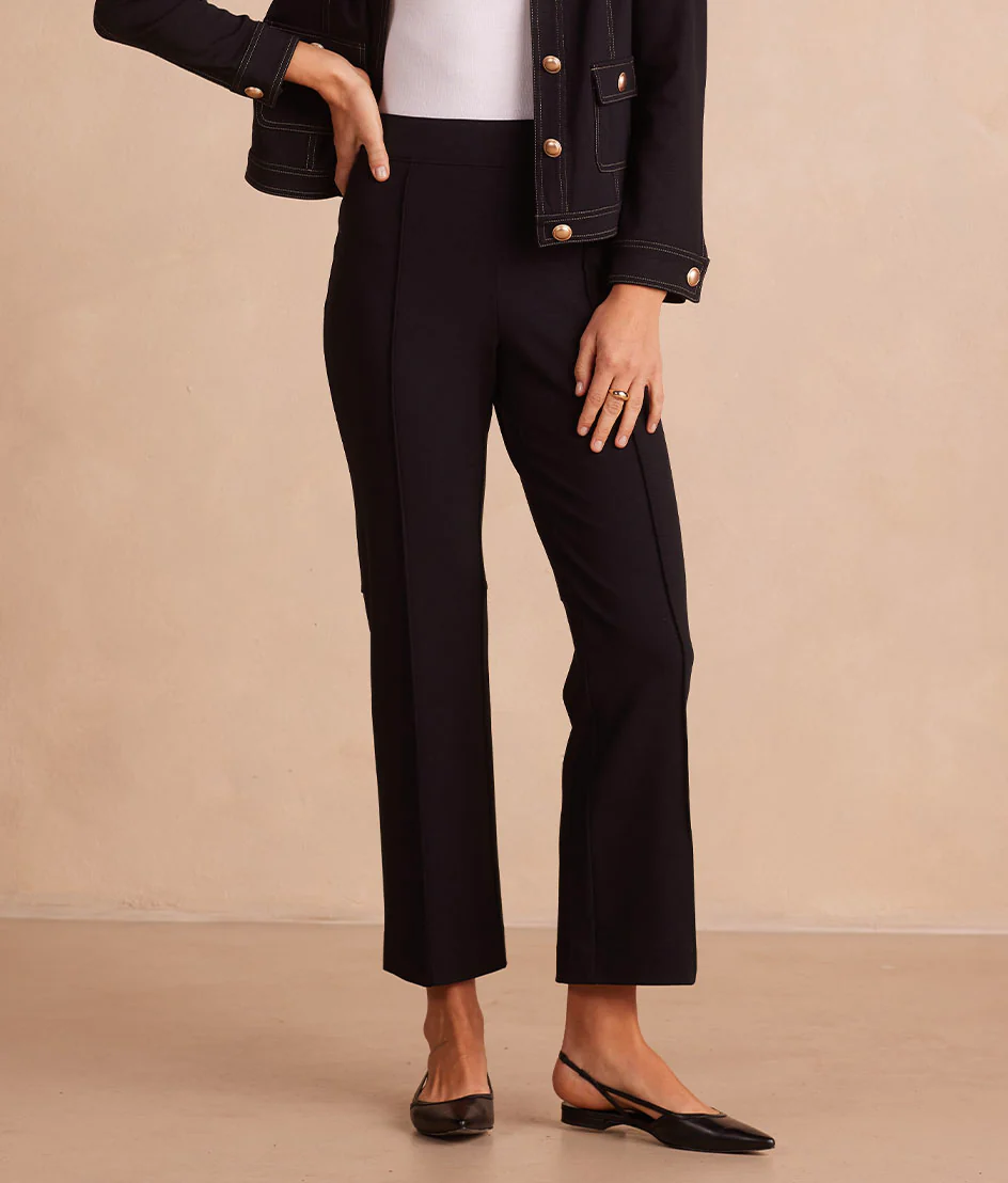 The Icon Ponte Pintuck Trouser Pant - Main