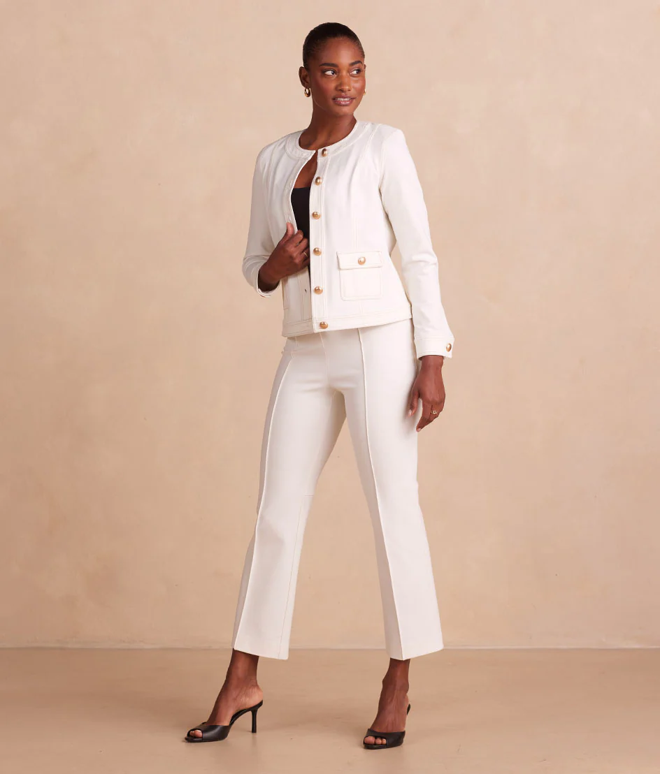The Icon Ponte Pintuck Trouser Pant - Main