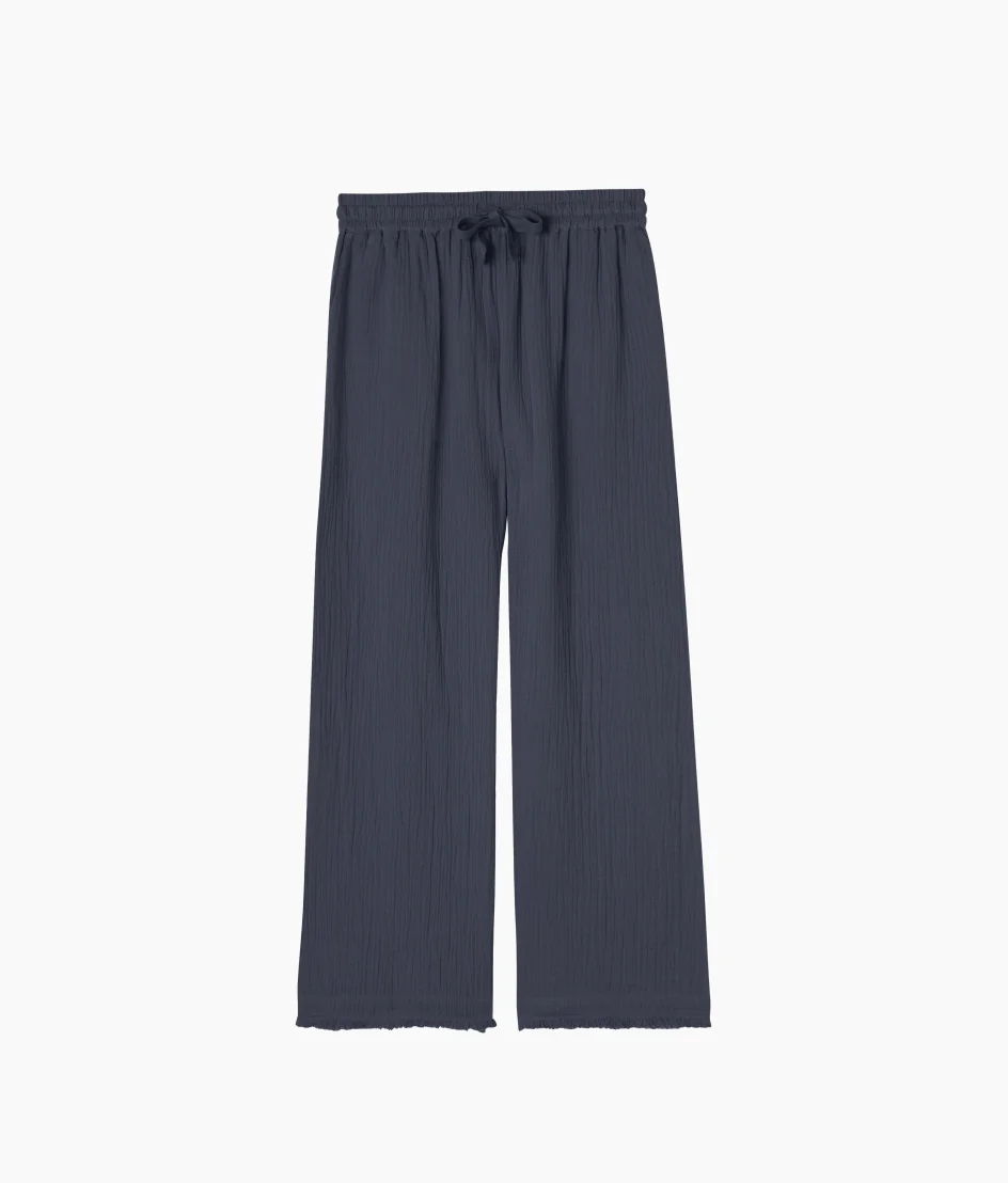 The Going Places Gauze Frayed Hem Pant - Main